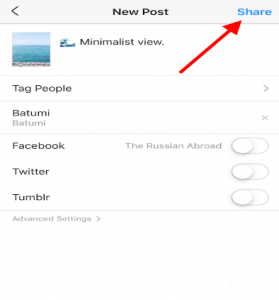 share your post now with instagram alt text